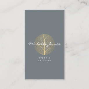 Elegant Löv Logotyp om Slate Lodrät Visitkort