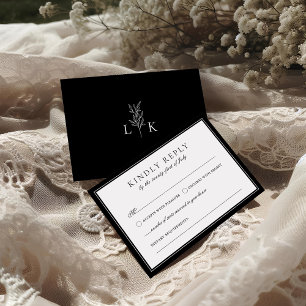 Elegant Löv Monogram Bröllop OSA Tilläggskort