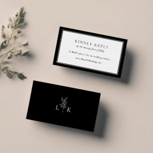 Elegant Löv Monogram Bröllop Webbplats OSA Tilläggskort