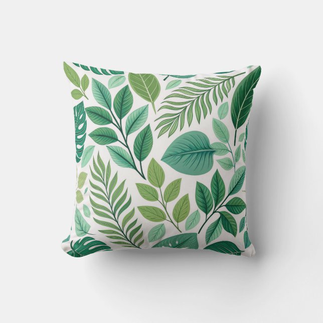 "Elegant Löv Mönster Cushion" Kudde (Framsida)