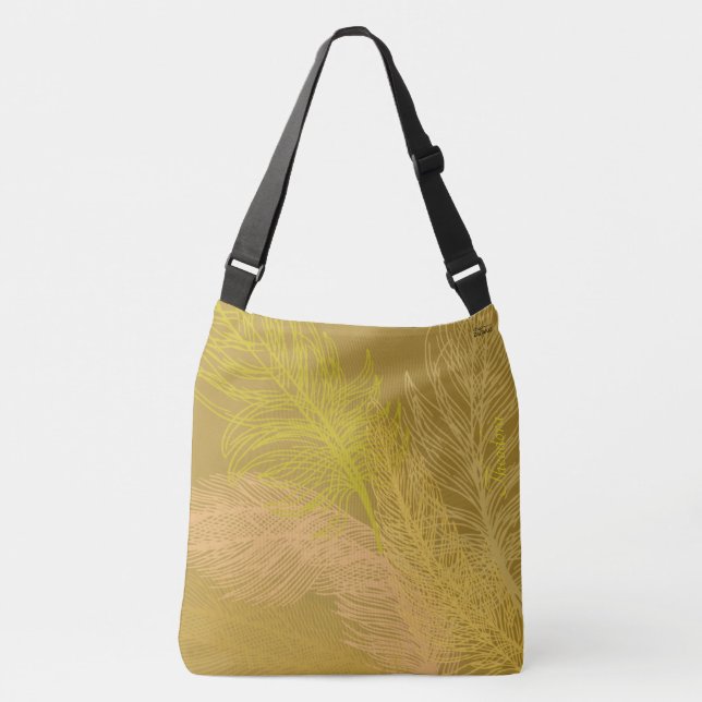 Elegant Löv Olive-bakgrunden Axelväska (Framsida)
