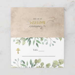 Elegant Löv ortodoxa kristna baptism Placeringskort