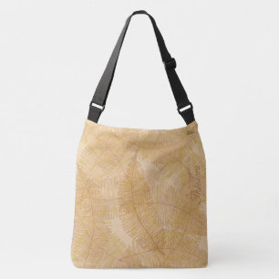 Elegant Löv Peach-bakgrund Axelväska