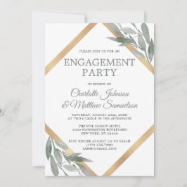 Elegant Löv Sage Olive Gold Foil COUPLE'S SHOWER Inbjudningar