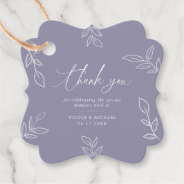 Elegant Löv Soft Violet Tack Bröllop Gåvor Etiketter