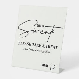 Elegant Love Is Sweet calligraphy Heart Simple