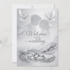 Elegant Love Silhouette Wedding Invitation Inbjudningar