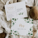 Elegant Lush Eucalyptus Greenery Osa Vykort<br><div class="desc">Designat att samordna med vår Moody Greenery bröllop-samling, har det här anpassade Postcard-Osa-gråttet funktioner för att tömma vattenfärgen grey eucalyptus löv parad med ett trendig-skriptteckensnitt i guld och klassserif-teckensnitt i . Om du vill göra avancerade ändringar går du till alternativet "Klicka för att anpassa ytterligare" under Anpassa den här mallen....</div>