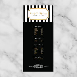 Elegant Luxe Bold Black and White Rand Reklamkort