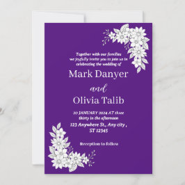 Elegant Luxe-bröllopsinbjudan - Modern Inbjudningar