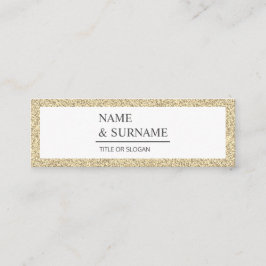 Elegant Luxe GlitterGold Social Mini-Affärskortet Mini Visitkort