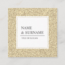 Elegant Luxe Guld Social Square Affärskort Fyrkantigt Visitkort