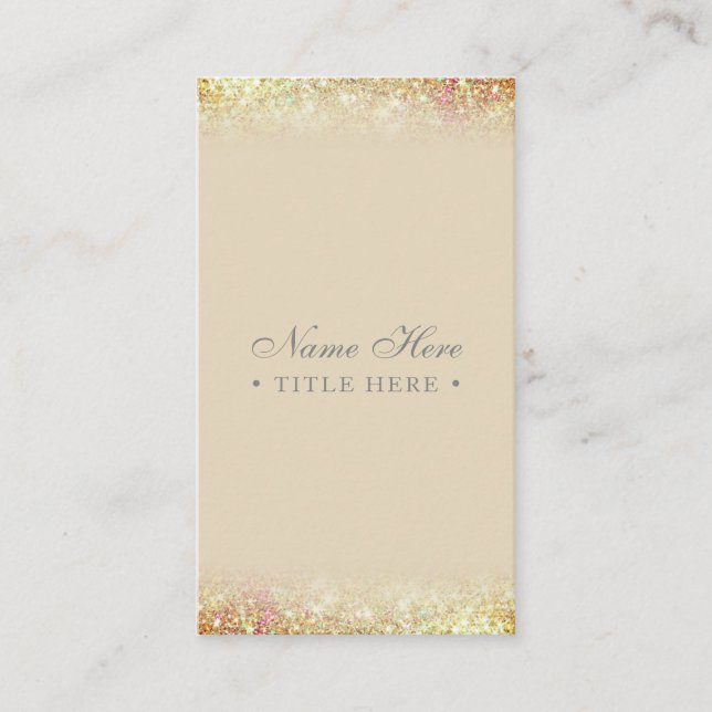 Elegant Luxe guld- vertikal visitkort (Framsida)