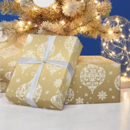 Elegant Luxe Guld White-julprydnader Presentpapper