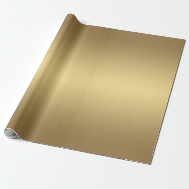 Elegant Luxe Metallic Guld Presentpapper (Utrullad)
