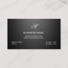 Elegant Luxe svartslätt för beställnings- Visitkort
