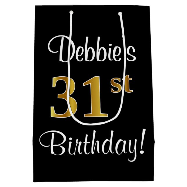 Elegant, luxuriös, Faux Guld Se 31an födelsedag (Baksidan)