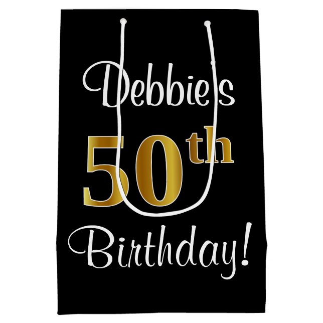 Elegant, luxuriös, Faux Guld ser 50:e födelsedagen (Baksidan)