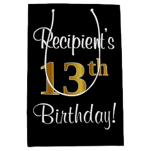 Elegant, luxuriös, Faux Guld Titta 13:e födelsedag