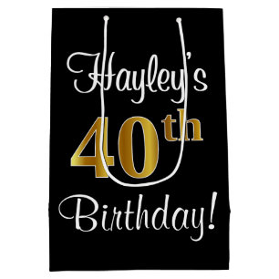 Elegant, luxuriös, Faux Guld Titta 40:e födelsedag