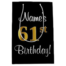 Elegant, luxuriös, Faux Guld Titta 61:a födelsedag