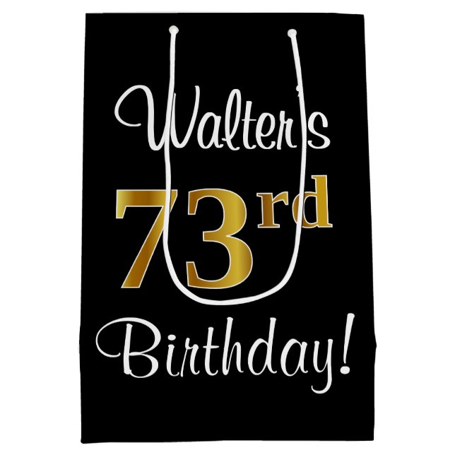 Elegant, luxuriös, Faux Guld Titta 73:e födelsedag (Baksidan)