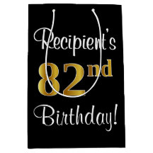 Elegant, luxuriös, Faux Guld Titta 82:a födelsedag