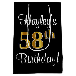 Elegant, luxuriös, Faux Guld Titta på 58:e födelse