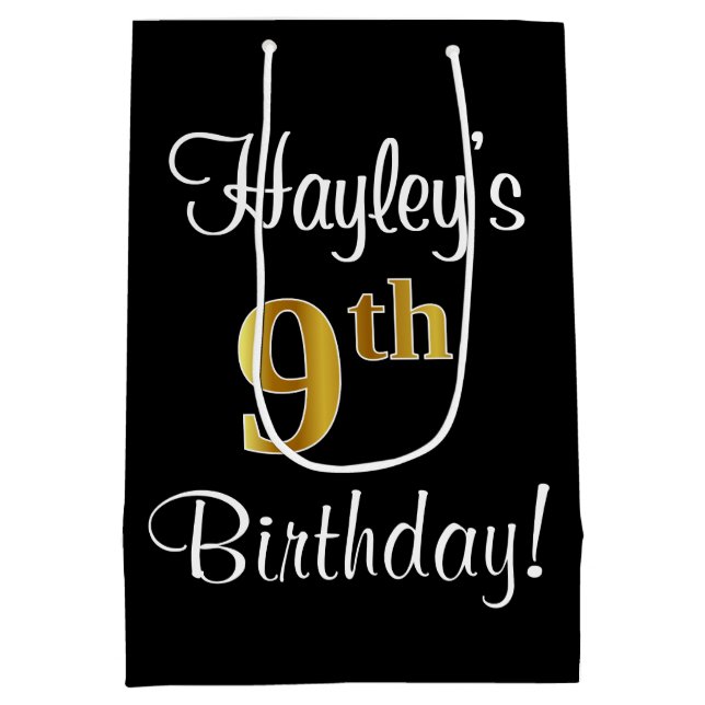 Elegant, luxuriös, Faux Guld tittar nionde födelse (Baksidan)