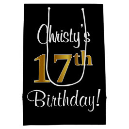 Elegant Luxurious, Faux Guld Titta 17:e födelsedag