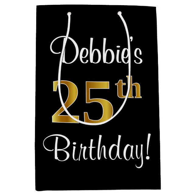 Elegant Luxurious, Faux Guld Titta 25:e födelsedag (Framsidan)