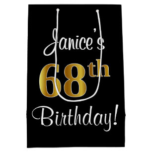 Elegant Luxurious, Faux Guld Titta 68:e födelsedag