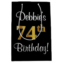 Elegant Luxurious, Faux Guld Titta 74:e födelsedag