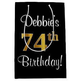 Elegant Luxurious, Faux Guld Titta 74:e födelsedag