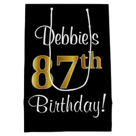 Elegant Luxurious, Faux Guld Titta 87:e födelsedag