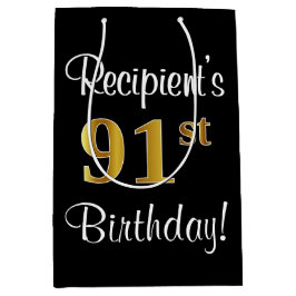 Elegant Luxurious, Faux Guld Titta 91:a födelsedag