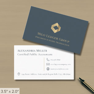 Elegant Luxury Accounting Firm Visitkort