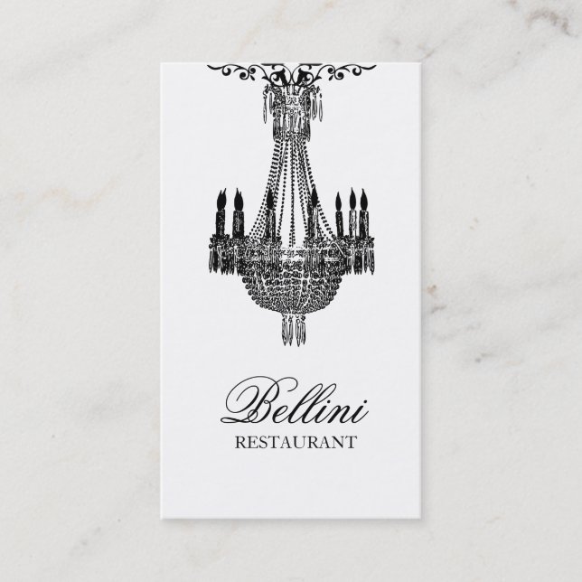 Elegant Luxury Black and White Design Visitkort (Framsida)