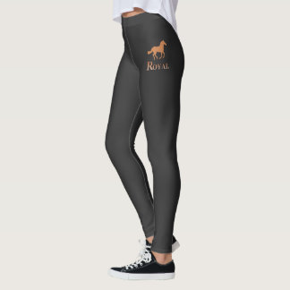 Elegant Luxury Black och Guld Leggings