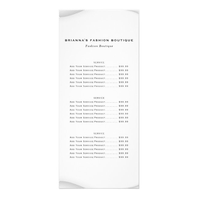 Elegant Luxury Boutique White Guld Business Reklamkort (Framsidan)