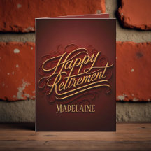 Elegant Luxury Burgundy och Guld Script Pension