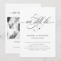 Elegant Luxury Calligraphy Bröllop Vow Renewal