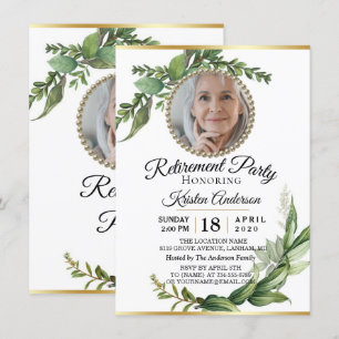 Elegant Luxury Eucalyptus Pension Party Inbjudningar