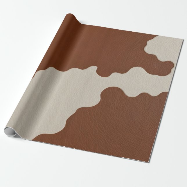 Elegant Luxury Faux Cow Leather Popular Collection Presentpapper (Utrullad)