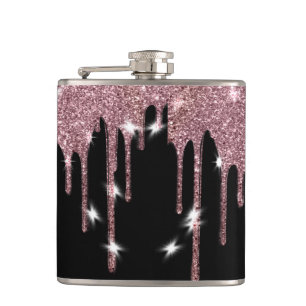Elegant Luxury Faux Glitter Rosa ros Fickplunta