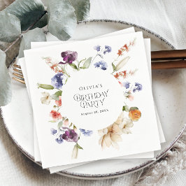 Elegant Luxury Floral Birthday Party for Her Pappersservett