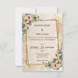 Elegant Luxury Garden FloralWedding OSA kort
