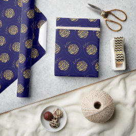 Elegant Luxury Golden Navy Ramadan Kareem Presentpapper