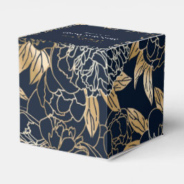 Elegant Luxury Guld Blommigts Wedor Favor Box Presentaskar
