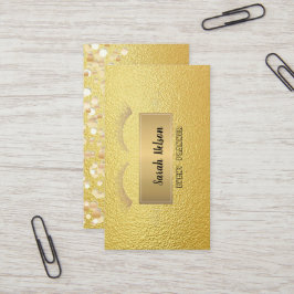 Elegant Luxury Guld Faux Lash Visitkort